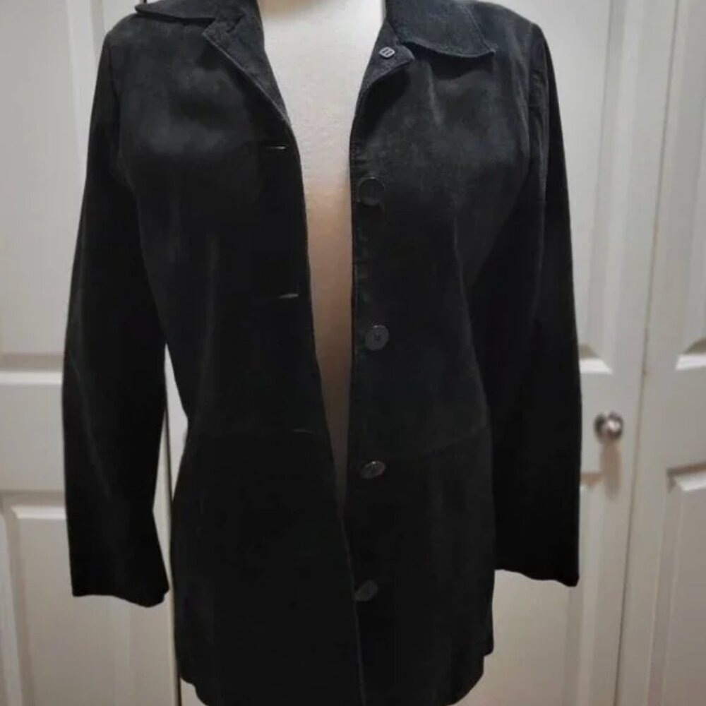 Harve Benard suede black Leather Jacket